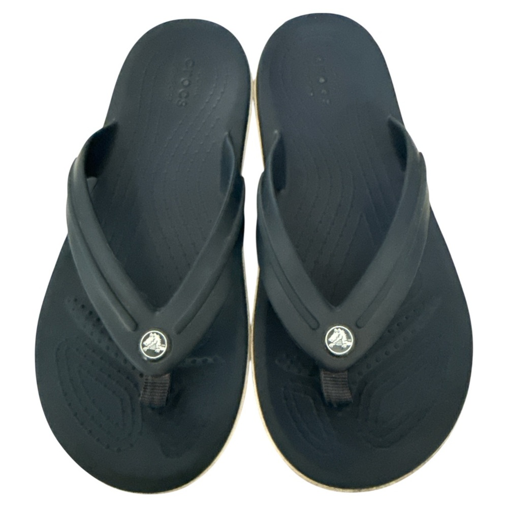Crocs Youth Crocsband Flip Flop Sandals Size J3 Navy Blue